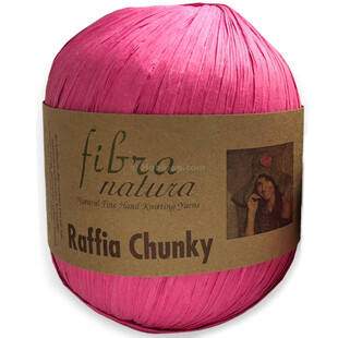 Fibra Natura Raffia Chunky Rafya İp 100 Gram 114-06 Fuşya - Thumbnail