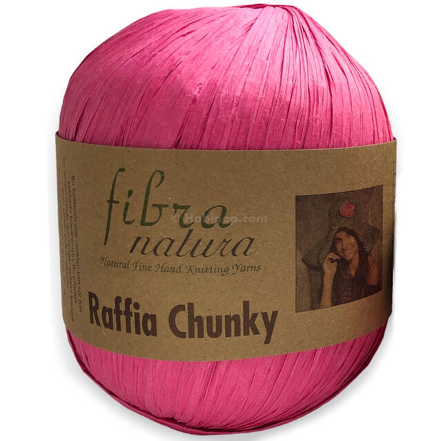 Fibra Natura Raffia Chunky Rafya İp 100 Gram 114-06 Fuşya