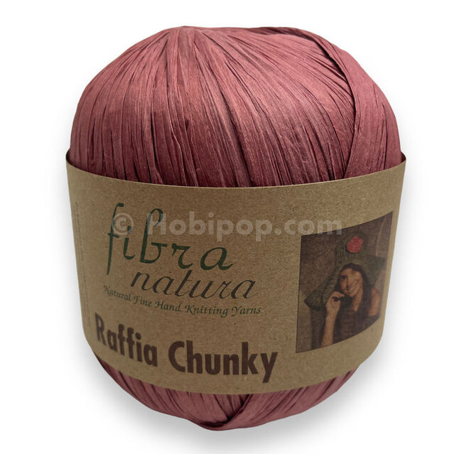 Fibra Natura Raffia Chunky Rafya İp 100 Gram 114-07 Bordo