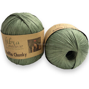 Fibra Natura Raffia Chunky Rafya İp 100 Gram 114-14 Haki - Thumbnail