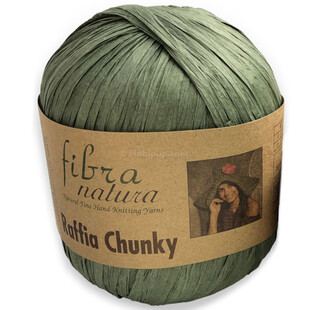 Fibra Natura Raffia Chunky Rafya İp 100 Gram 114-14 Haki - Thumbnail