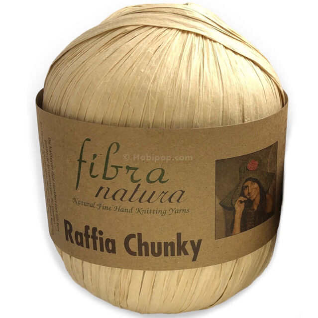 Fibra Natura Raffia Chunky Rafya İp 100 Gram 114-16 Açık Kapiçino