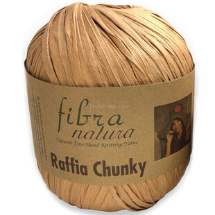 Fibra Natura Raffia Chunky Rafya İp 100 Gram 114-18 Karamel - Thumbnail