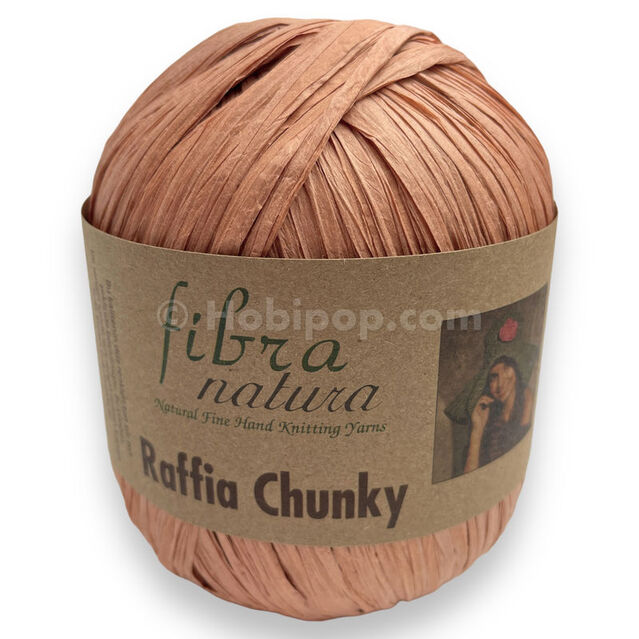 Fibra Natura Raffia Chunky Rafya İp 100 Gram 114-19 Tatlı Açık Kiremit