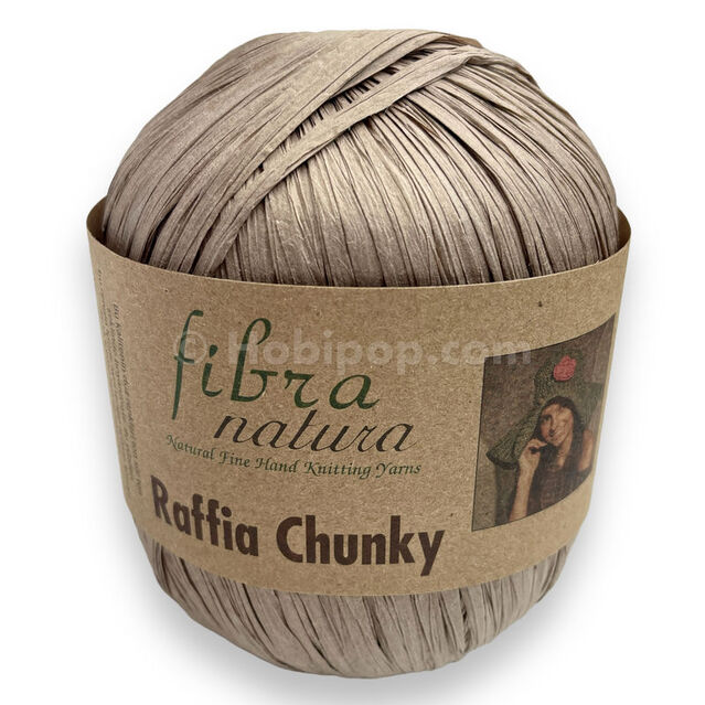 Fibra Natura Raffia Chunky Rafya İp 100 Gram 114-20 Vizon