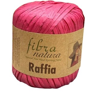 Fibra Natura Raffia 40 Gram Rafya İp Nar Çiçeği Koyu Pembe 116-27 - Thumbnail