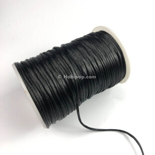 HOBİPOP - Floş İp (Sıçan Kuyruğu) Takı ve Emzik İpi Siyah HOBİPOP - Floş İp (Sıçan Kuyruğu) Takı ve Emzik İpi Siyah