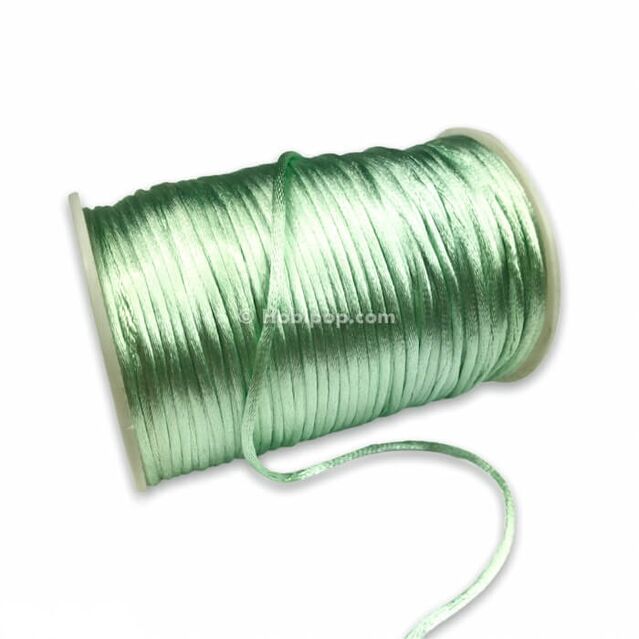 Floş İp (Sıçan Kuyruğu) Takı ve Emzik İpi Mint Yeşil