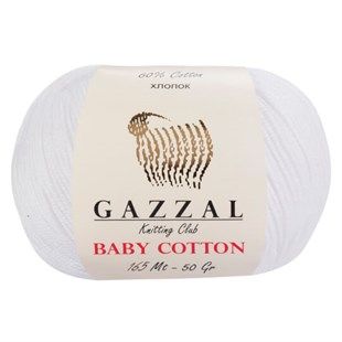 Gazzal Baby Cotton Örgü İpi 3432 Beyaz