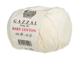 GAZZAL - Gazzal Baby Cotton Örgü İpi 3437 Krem GAZZAL - Gazzal Baby Cotton Örgü İpi 3437 Krem