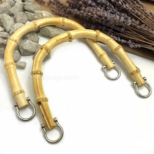 HOBİPOP - Gerçek Bambu Çanta Sapı Metalli Açık Renk HOBİPOP - Gerçek Bambu Çanta Sapı Metalli Açık Renk