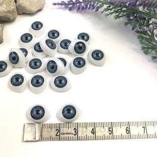 Gerçekçi Amigurumi Bebek Gözü Gri 1.4 cm - Thumbnail