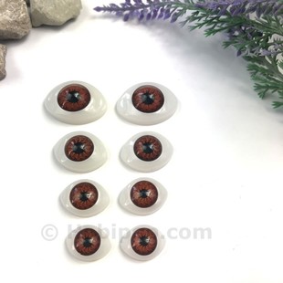 Gerçekçi Amigurumi Bebek Gözü Kahve Rengi 2 cm - Thumbnail