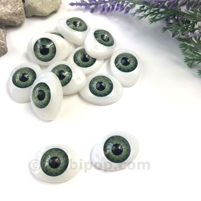 Gerçekçi Amigurumi Bebek Gözü Yeşil 2.4 cm
