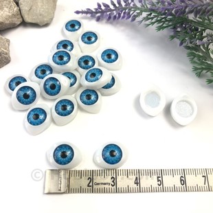 Gerçekçi Amigurumi Bebek Gözü Mavi 1.7 cm - Thumbnail