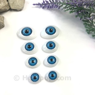 Gerçekçi Amigurumi Bebek Gözü Mavi 1.7 cm - Thumbnail