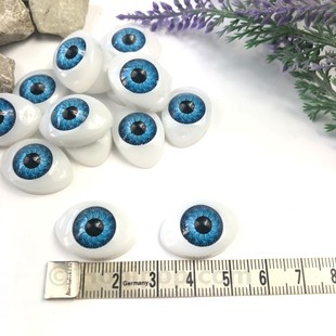 Gerçekçi Amigurumi Bebek Gözü Mavi 2.4 cm - Thumbnail