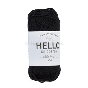 HELLO - Hello DK Pamuk İpliği 25 Gram Mini Yumak No: 160 Siyah HELLO - Hello DK Pamuk İpliği 25 Gram Mini Yumak No: 160 Siyah
