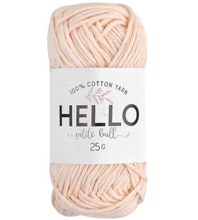 HELLO - Hello DK Pamuk İpliği 25 Gram Mini Yumak No: 162 Ten HELLO - Hello DK Pamuk İpliği 25 Gram Mini Yumak No: 162 Ten