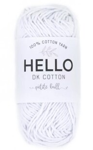 HELLO - Hello Dk Pamuk Örgü İpliği 50 Gram No 154 Beyaz