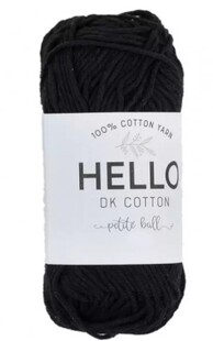 HELLO - Hello Dk Pamuk Örgü İpliği 50 Gram No 160 Siyah
