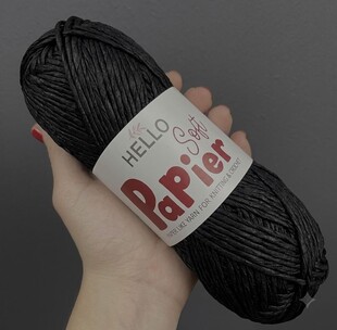 HELLO - Hello Papier Soft Yumuşak Çanta ve Hobi İpi P10 Siyah