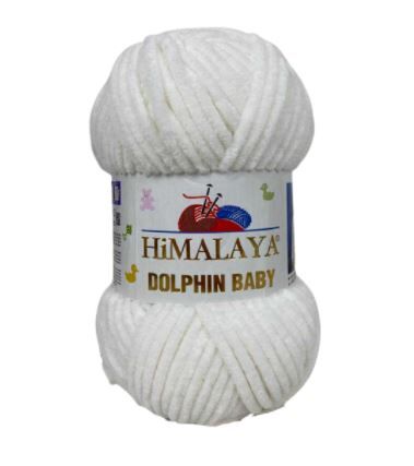 Himalaya Dolphin Baby Kadife El Örgü İpi 80363 K.Beyaz