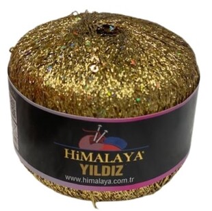 HİMALAYA - Himalaya Yıldız Pullu El Örgü İpliği 58102 Altın Renk HİMALAYA - Himalaya Yıldız Pullu El Örgü İpliği 58102 Altın Renk