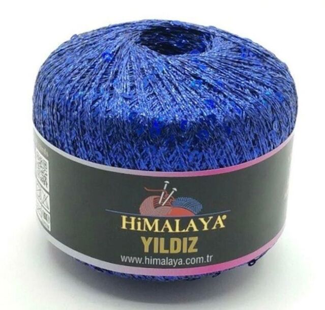 Himalaya Yıldız Pullu El Örgü İpliği 58111 Saks Mavi
