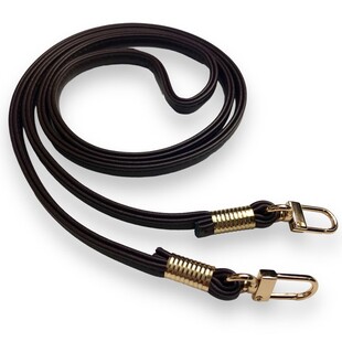 HOBİPOP - İnce Çanta Askısı Gold Detaylı Acı Kahve