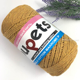PUPPETS - İnce Pamuk Makrome Örgü İpi 250 g Hardal Sarı PUPPETS - İnce Pamuk Makrome Örgü İpi 250 g Hardal Sarı