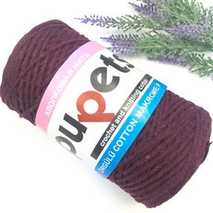 PUPPETS - İnce Pamuk Makrome Örgü İpi 250 g Vişne PUPPETS - İnce Pamuk Makrome Örgü İpi 250 g Vişne