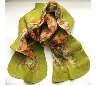 HOBİPOP - Saf Yün & İpek Atkı Açık Yeşil HOBİPOP - Saf Yün & İpek Atkı Açık Yeşil