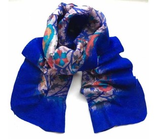 HOBİPOP - Saf Yün & İpek Atkı Saks Mavi HOBİPOP - Saf Yün & İpek Atkı Saks Mavi