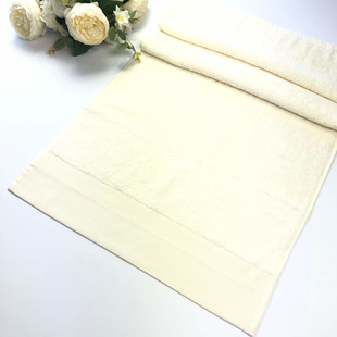 GLAMOUR - İşlemelik Etaminli Kapaklı Havlu 50x90 Krem