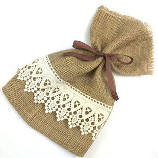 HOBİPOP - Jüt Kumaş Kese Dantel