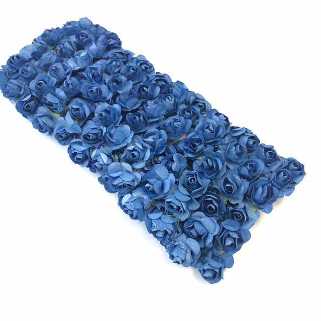 Kağıt Gül Süsleme Çiçeği 144 lü K.Mavi