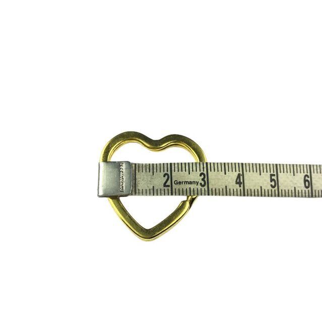 Kalp Anahtarlık Halkası 30 mm Gold