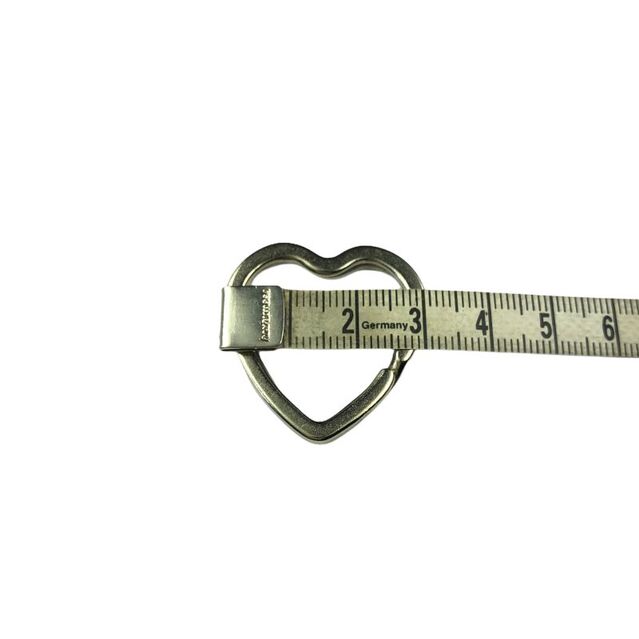 Kalp Anahtarlık Halkası 30 mm Gümüş Renk