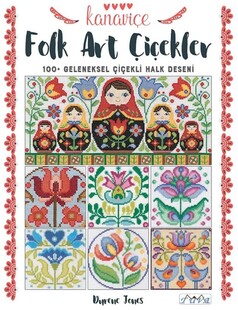Kanaviçe Folk Art Çiçekler - Thumbnail
