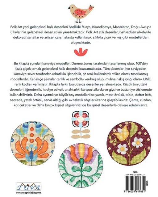 Kanaviçe Folk Art Çiçekler