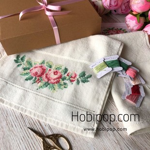 HOBİPOP - Kanaviçe Mutfak Havlusu Kiti Krem HOBİPOP - Kanaviçe Mutfak Havlusu Kiti Krem