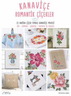 Kanaviçe Romantik Çiçekler Kitabı - Thumbnail