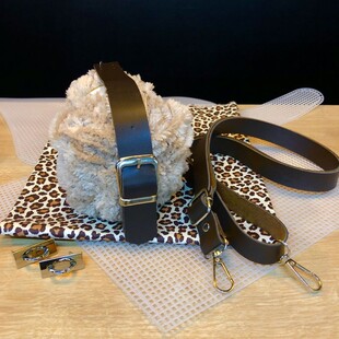 HOBİPOP - Kanvas Teddy Çanta Yapım Seti Kapiçino Ayarlanabilir Askılı