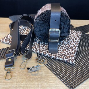 HOBİPOP - Kanvas Teddy Çanta Yapım Seti Siyah Renk Ayarlanabilir Askılı