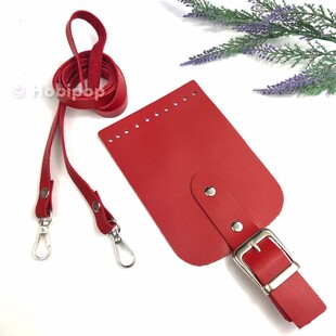 Kapaklı Mini Çanta Seti Kırmızı - Thumbnail