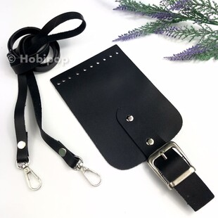 Kapaklı Mini Çanta Seti Siyah - Thumbnail