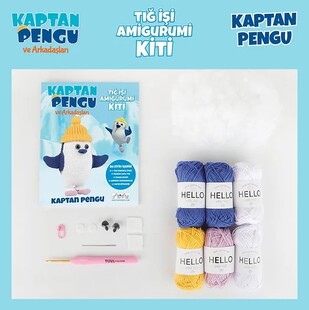 Kaptan Pengu Amigurumi Kiti - Thumbnail