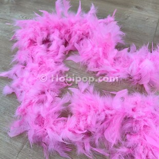 HOBİPOP - Kaz Tüyü Otriş 2 Metre Açık Pembe HOBİPOP - Kaz Tüyü Otriş 2 Metre Açık Pembe