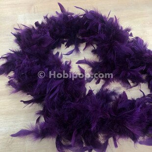 HOBİPOP - Kaz Tüyü Otriş 2 Metre Koyu Mor HOBİPOP - Kaz Tüyü Otriş 2 Metre Koyu Mor